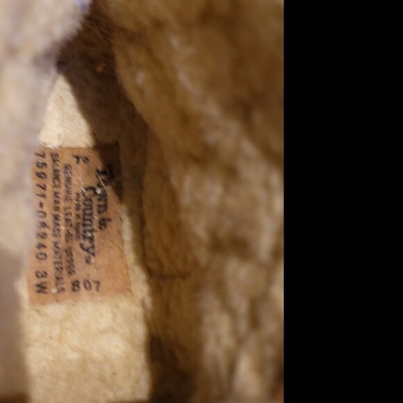 Vintage Leather Suede Town & Country Tan Ankle Boots Lace Up 7.5 Women's Booties - Picture 4 of 14